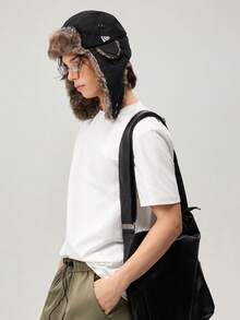 Men's White Knitted Round Neck Short Sleeve T-Shirt - White - View 6