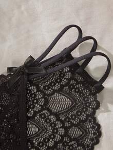 Crystal Vow Cute Sweet Sexy Lace Triangle Panties Girls Underwear 6pcs/Pack - Black and White - View 5