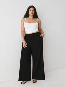 YARNWELL Women's Straight Leg Sweatpants With Pockets – Soft Air Layer Trousers, Everyday Essential For Daily, Work & Casual - Black - View 12