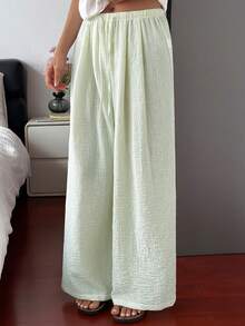 DAZY Women's Textured Casual Loose Drawstring Waist Loungewear Pants Fall - Green - View 8