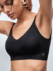 Softvol 1pc Women's Seamless Multi-Way Convertible Backless Bra For Summer - Black - View 5