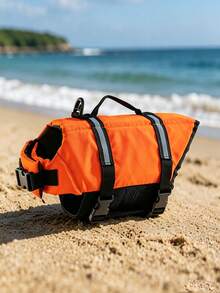 Large And Medium-Sized Dog Life Jackets - Highly Durable, With Excellent Buoyancy And High Reliability, Suitable For Use By Large And Medium-Sized Dogs. - Orange - View 9