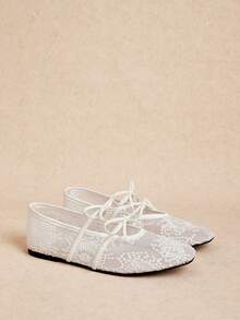 Rosivie Zapatos de tacón alto estilo Mary Jane retro de punta redonda para mujer, contraste negro & blanco, para uso casual en primavera - Red de fuegos artificiales blanca - Ver 3