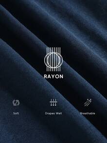 Aalyst 女款素色百褶休閒日常穿著夏季中長洋裝 - 藏蓝色 - 查看 9