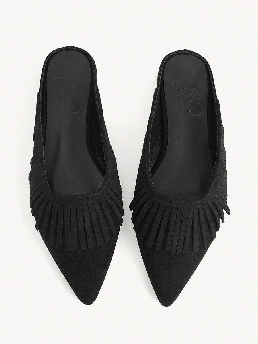CUCCOO CHICEST Sepatu mules hitam klasik dengan ujung tertutup. - Hitam - View 1