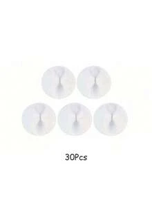 Set de 3 clips organizadores de cables de escritorio para gestión de cables de datos/auriculares/carga, soporte de cables para mesita de noche, vuelta al cole - Paquete Blanco de 3 - Ver 17