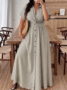Weeklong 女款大尺碼春夏休閒度假收腰長洋裝 - 彩色 - 查看 5