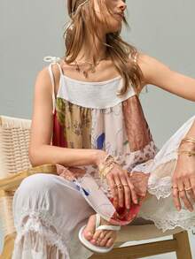SHEIN 女款簡約拼色洋裝 - 彩色 - 查看 7