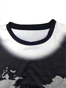 Gym Rark Camiseta de cuello redondo con estampado de árbol de coco para hombres, casual, para uso diario, viajes y deportes - Multicolor - Ver 3