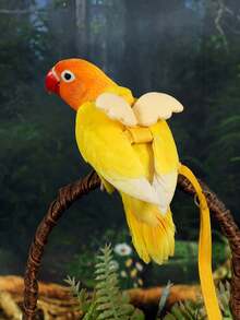 1 pieza Arnés elástico ajustable anti-mordida para loros con correa de entrenamiento suave y ligera, apto para guacamayos, cacatúas y periquitos, herramienta práctica para vuelo al aire libre, regalo para criadores de aves, accesorio y suministro de entrenamiento de aves en - Multicolor - Ver 2