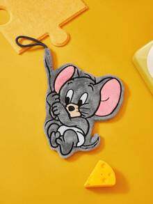 TOM & JERRY 1件卡通動漫風格吸水快乾手巾，懸掛式設計省空間，適用於廚房、浴室、客廳、公寓、宿舍、露營車等，適合日常居家清潔，亦可作為粉絲收藏或趣味紀念品 - 灰色 - 查看 3