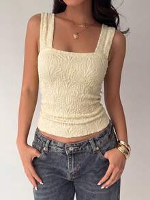 Pariaura 1pc Women's Beige Camisole Tank Top, New Hot-Selling - Beige - View 14