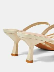 CUCCOO HITCHD Ladies Elegant Floral Pointed Stiletto High Heel Shoes - Yellow - View 5
