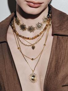 Noxbound 1 Set Of Bohemian, Ladies Multi-Layer Necklace - Multicolor - View 1