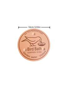 1pc Copper Bird Bath Tray, Reinforced Pure Copper Cleaning Plate With 3-Point Support, Suitable For Outdoor Bird Bath Basin Year-Round Physical Water Cleaning - multicolor - View 5