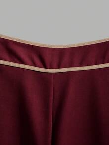 Elenzga High Waist Button Detail Wide Leg Pants - Multicolor - View 8
