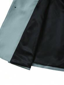Manfinity Mode Men's Old Money A Teal-Green, Loose-Fitting Casual Suit Set; The Wide-Leg Trousers Feature A Pressed-Pleat Design That Enhances The Relaxed Silhouette - Mint Green - View 4