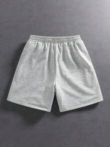 ROMWE MEN Street Life Men's Loose Fit Character Print Shorts, Spring/Summer - Grey - View 3