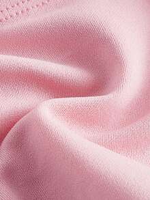 SHEIN MOD Nơ mặt trước Ống Màu hồng Ren Vá lại Cúp Mùa vụ Áo nịt ngực Kết cấu Áo - Màu Hồng baby - Xem 4