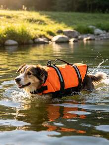 Large And Medium-Sized Dog Life Jackets - Highly Durable, With Excellent Buoyancy And High Reliability, Suitable For Use By Large And Medium-Sized Dogs. - Orange - View 7