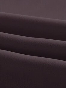 Vintamour 女士优雅通勤纯色灯笼袖衬衫 - 巧克力棕 - 查看 10