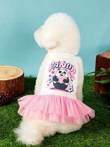 We Bare Bears X PETSIN 1件可愛小熊擁抱愛心信封寵物洋裝休閒風無袖柔軟透氣防毛寵物衣服 - 彩色 - 查看 2