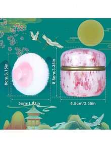 2件/1個 80g 大號粉撲，身體粉與散粉容器，粉撲與粉盒適合洗浴與旅行使用，非常適合作為聖誕禮物 - 彩色 - 查看 8