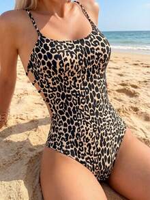 SHEIN Swim 2025 女士连体沙滩装 - 彩色 - 查看 2