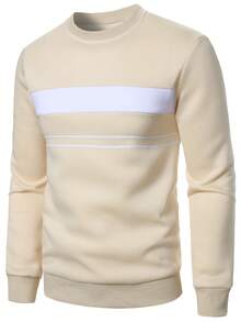 Manfinity Homme Opción de regalo para hombres, esencial para salir, sudadera casual con bloques de color - Multicolor - Ver 1