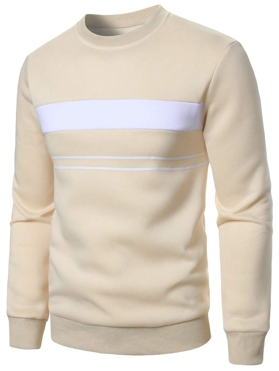 Manfinity Homme Opción de regalo para hombres, esencial para salir, sudadera casual con bloques de color - Multicolor - Ver 1