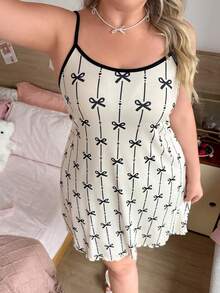 Slumberry CURVE BSD2 Digital Print Milk Silk 160g: One-Way, Positioned Cut Night Black And White Summer - Multicolor - View 4