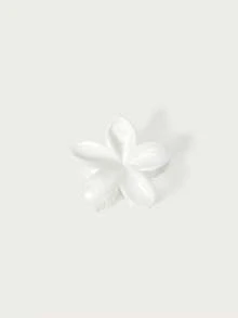 Glisma 3件/1件優雅大花朵髮夾，7.8cm/3.07in 雞蛋花花卉夾，白色、粉色與幻彩高端度假海灘髮飾 - 彩色 - 查看 7