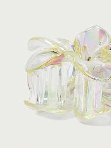 Glisma 3件/1件優雅大花朵髮夾，7.8cm/3.07in 雞蛋花花卉夾，白色、粉色與幻彩高端度假海灘髮飾 - 彩色 - 查看 5