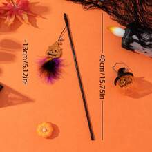PETSIN 1 PC Halloween Cat Toy Stick With A Fancy Design - Halloween Fake Feather Cat Self-Entertaining Toy - Multicolor - View 6