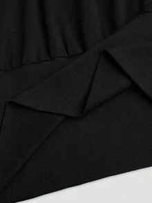 Sweetra Plus Size Fashion Versatile Casual High Waist Hooded Sweatshirt Fall - Black - View 8