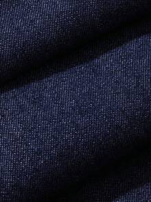 Dazy Plus Dark Wash Blue Denim Set, Fitted Sleeveless Denim Top With Starfish Button Decor, Loose Long Denim Pants, Plus Size Women Spring Summer - Dark Wash - View 3