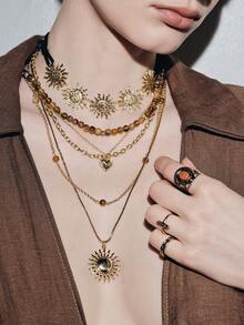 Noxbound 1 Set Of Bohemian, Ladies Multi-Layer Necklace - Multicolor - View 5