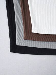 SHEIN Unity 女款純色極簡休閒背心瑜伽健身4件套 - 彩色 - 查看 4
