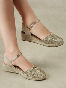 Styleloop Zapatos de cuña & plataforma para mujer - Dorado - Ver 5