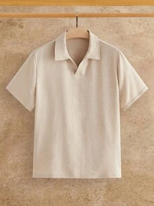 HIMLAND 男士純色休閒通勤短袖 Polo 衫 - 彩色 - 查看 10