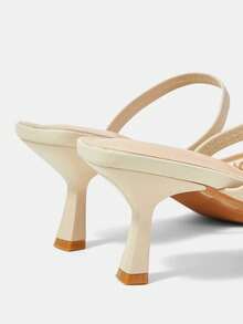 CUCCOO HITCHD Sepatu Hak Tinggi Stiletto Lancip Berhiaskan Rhinestone dan Motif Bunga Elegan untuk Wanita - Kuning - View 5