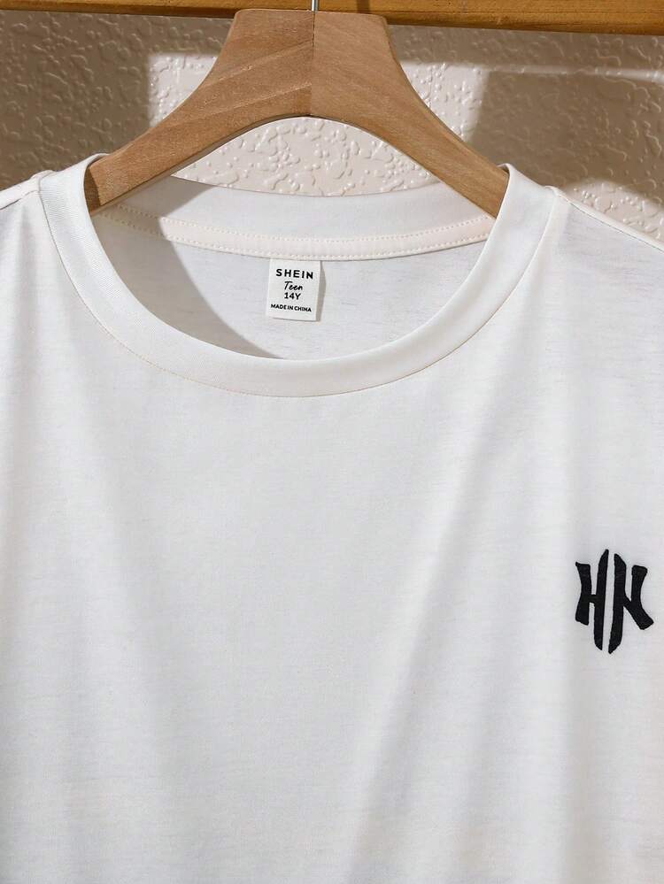 Teen Boys Bolty Large Color Block Graphic Street Style Print Crew Neck Short Sleeve T-Shirt Suitable For Party, Back To School, Dinner, Performance, Wedding, Opening Ceremony, Daily Wear, School, Travel, Sports, Suitable For Spring, Summer, Autumn - White - View 5