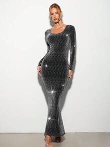 Nuvra Backless Fashion Long Dress For Women - Black - View 6