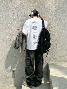 Resyla Men 男士時尚印花寬鬆短袖T恤 精緻設計 夏季必備 易於搭配 - 彩色 - 查看 3