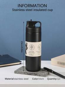 550ML/18OZ 吸管鸭嘴杯，304 不锈钢真空隔热，便携式吸管咖啡杯。 - 彩色 - 查看 13
