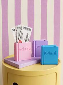 Joivida Cute Cartoon 3D Printed Book Shaped Storage Box, Suitable For Office Desk Stationery, Desktop Decoration Stationery Storage Box, Can Also Store Makeup Brushes, Beauty Products, Hair Accessories, Bath Products, Etc., Holiday Birthday Gifts - Multicolor - View 1