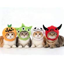 PETSIN 1 PC Halloween Pet Cosplay Funny Antlers/Demon/Skeleton/Pumpkin Cap Costumes - Multicolor - View 4