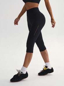 Easithlete Easithlete Women's Casual Versatile Slim Fit Sports Capris - Black - View 3