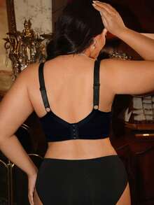 Divavoom Sujetador sin aros con patchwork de encaje, talla grande, 1 pieza - Negro - Ver 2