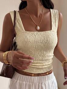 Pariaura 1pc Women's Beige Camisole Tank Top, New Hot-Selling - Beige - View 15